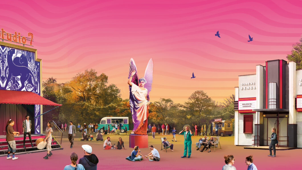 affiche Karavaan Festivalhart in het Victoriepark
