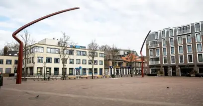 foto van het plein Paardenmarkt in Alkmaar